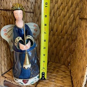 10 inch tabletop angel candle holder.